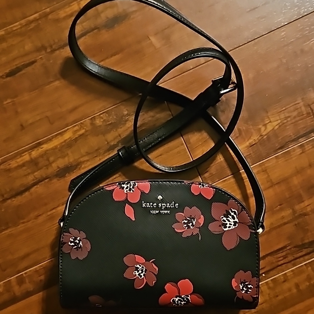 Kate Spade Black Floral Crossbody Bag